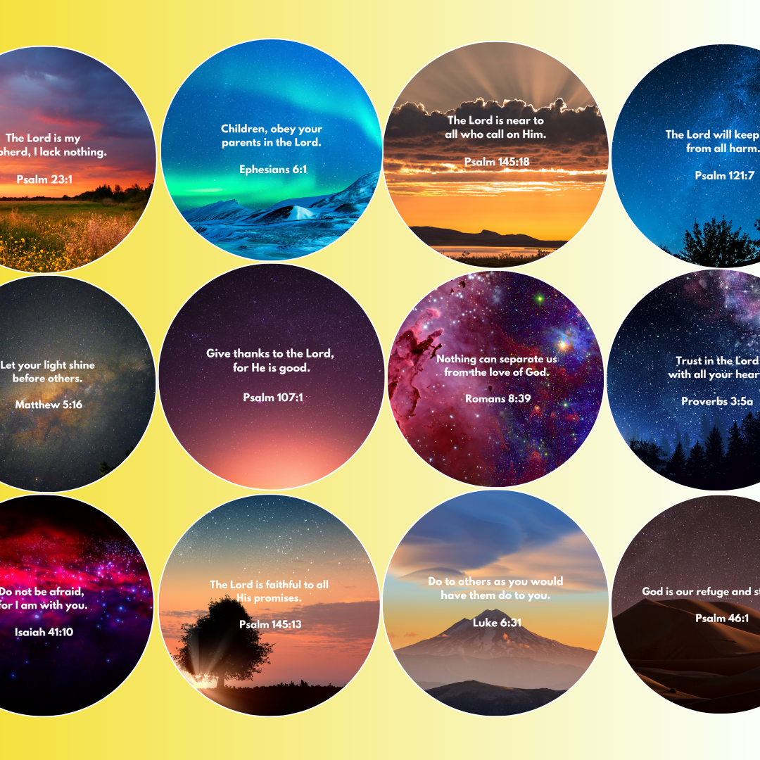 12 Additional Scripture Galaxy Discs For Bible Projector (Limited Collection)