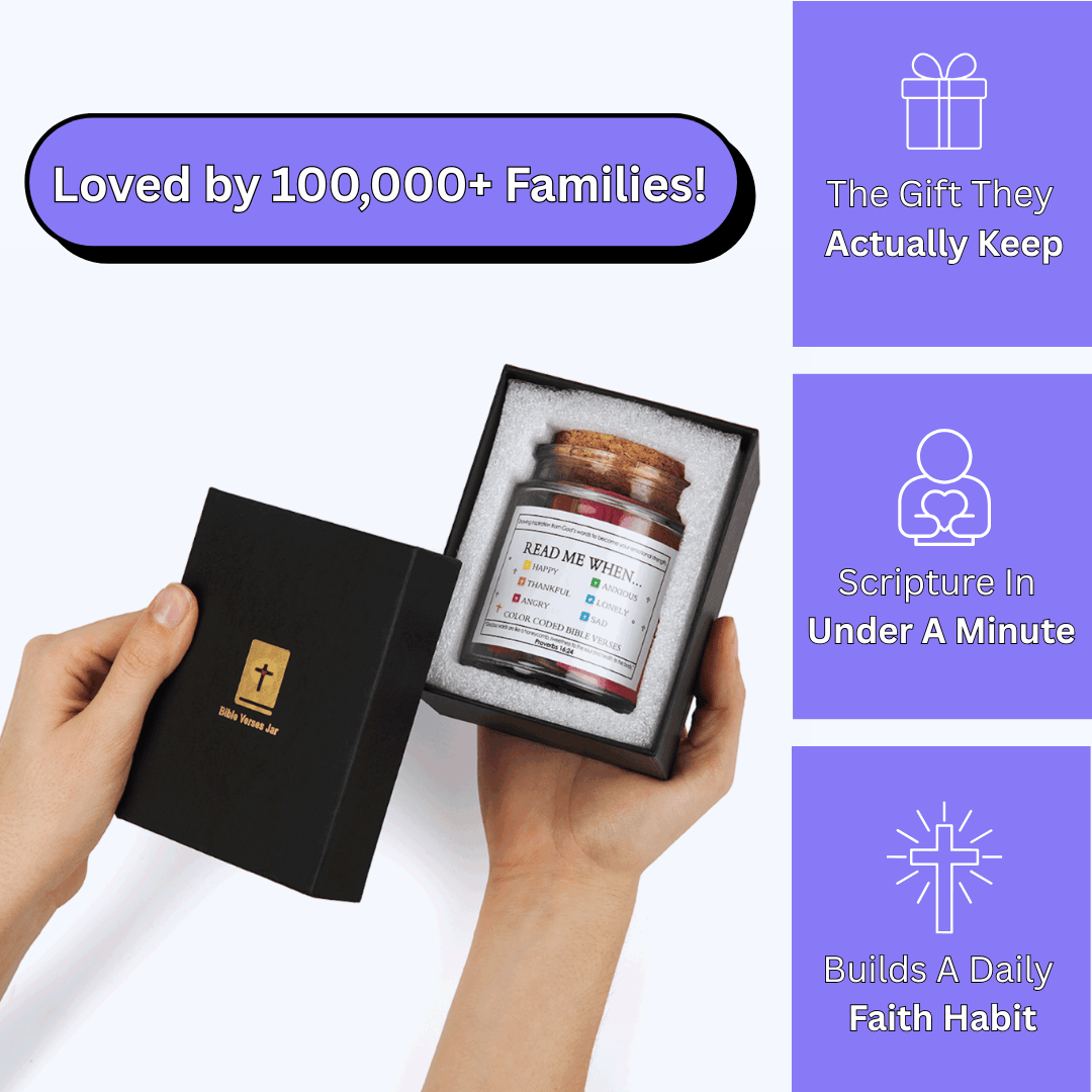(GIFTING OFFER) Handmade 90 Day Bible Verses Jar (Free Christian Gift Box)